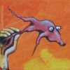 maly i fish / bursche & fish / boy & fish 50x50cm, acrylic on canvas