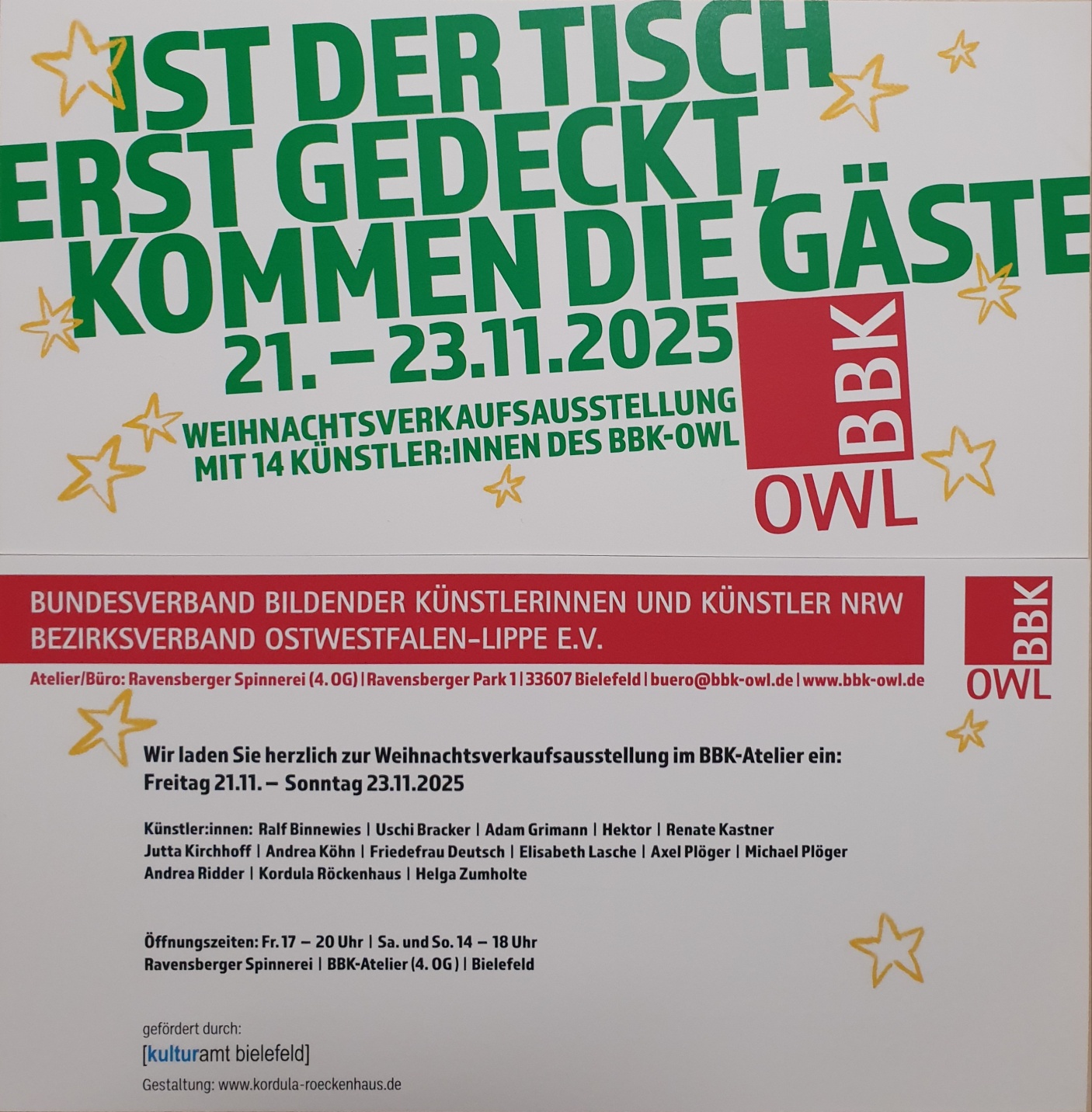 Mehr über den Artikel erfahren Weihnachtsverkaufsausstellung :)